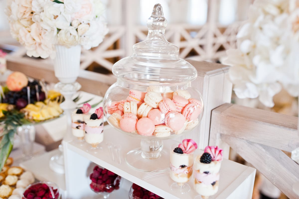 Candy Cart hire — delicious dessert table with macarons and berries | Panda Party Hire Hire candy cart — delicious dessert table with macarons and berries for parties and events in Johannesburg, Sandton and Randburg